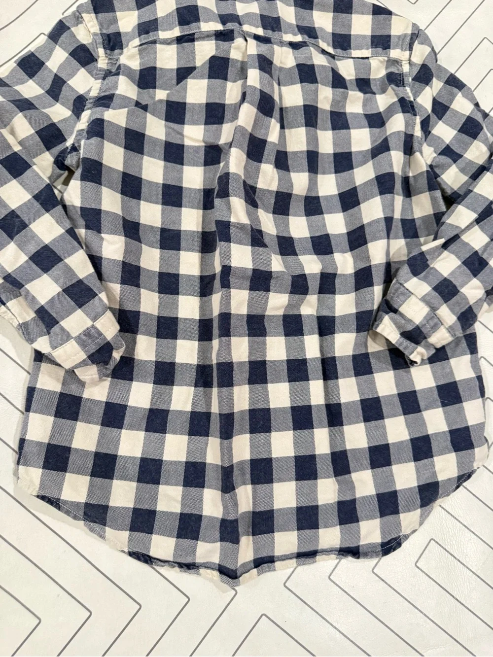 Polo Ralph Lauren Navy & Cream Plaid Longsleeve Button-Down